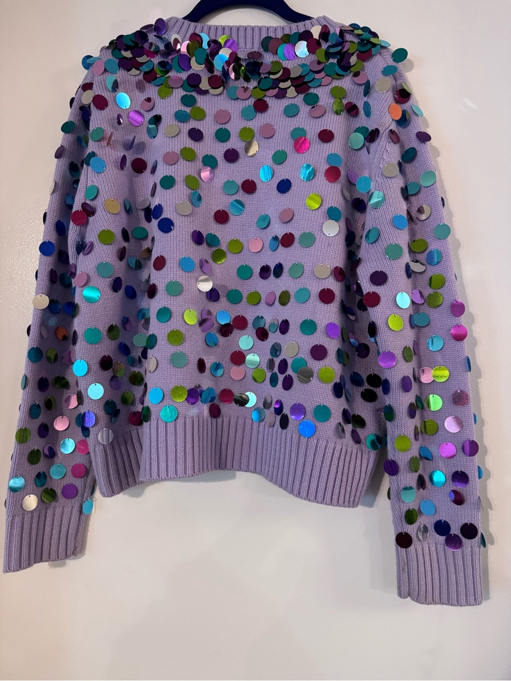 Lavender 'Mambo Queen' Sequin Sweater - Picture 2 of 3